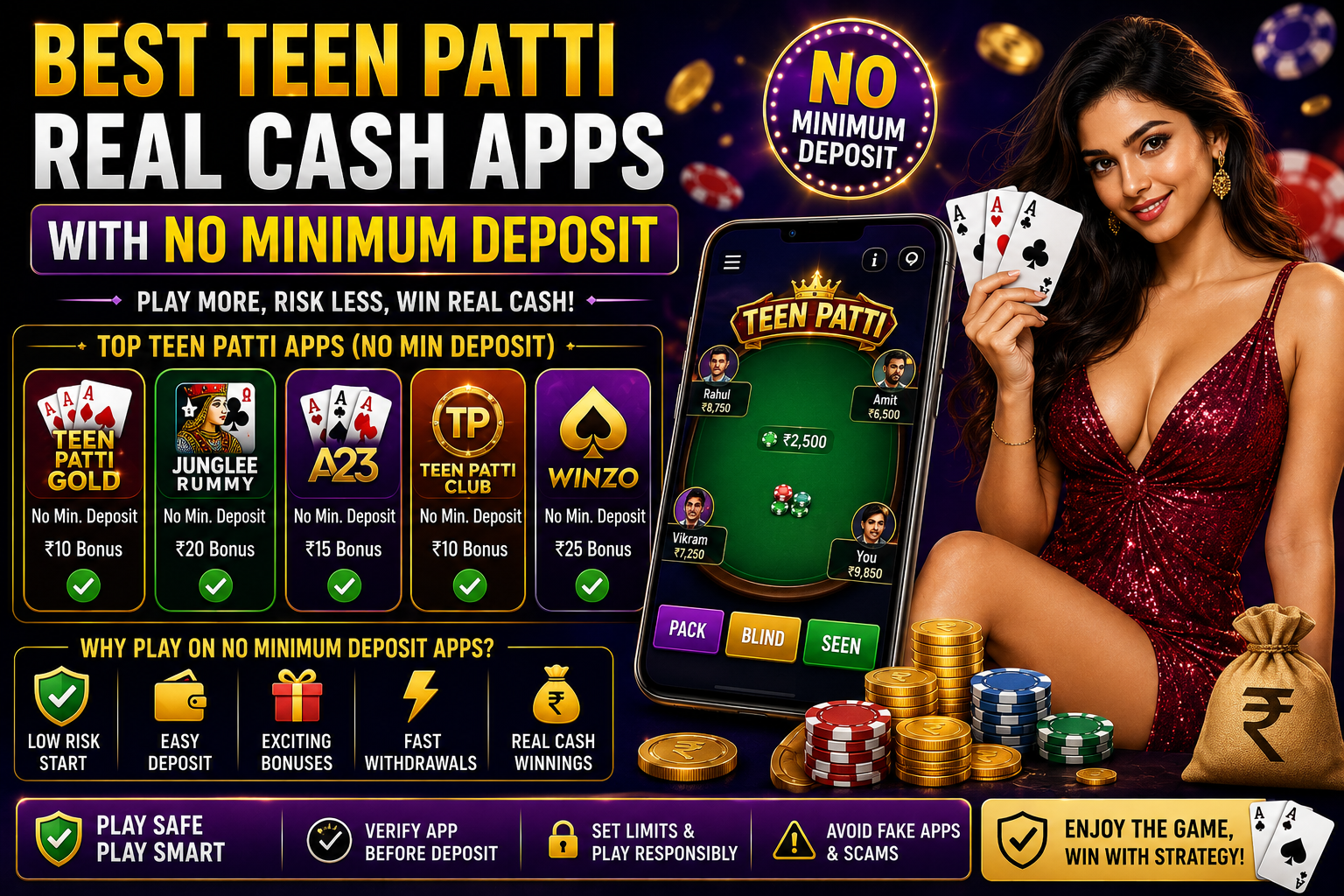 teen patti real cash apps with no minimum deposit