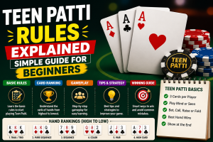 Teen Patti rules explained for beginners with card rankings and gameplay guide