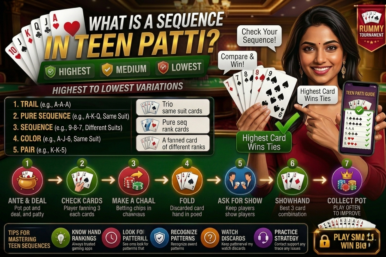 What is a Sequence in Teen Patti