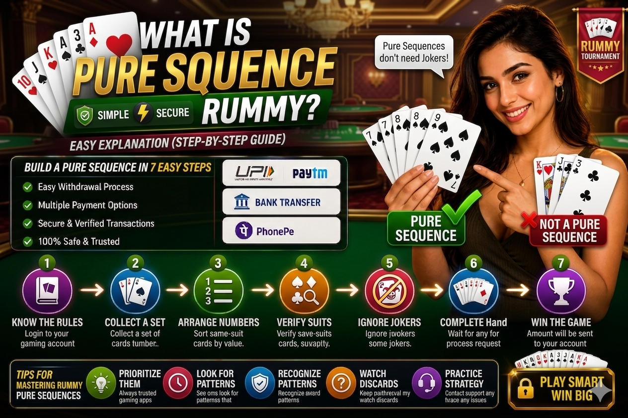 What is Pure Sequence in Rummy
