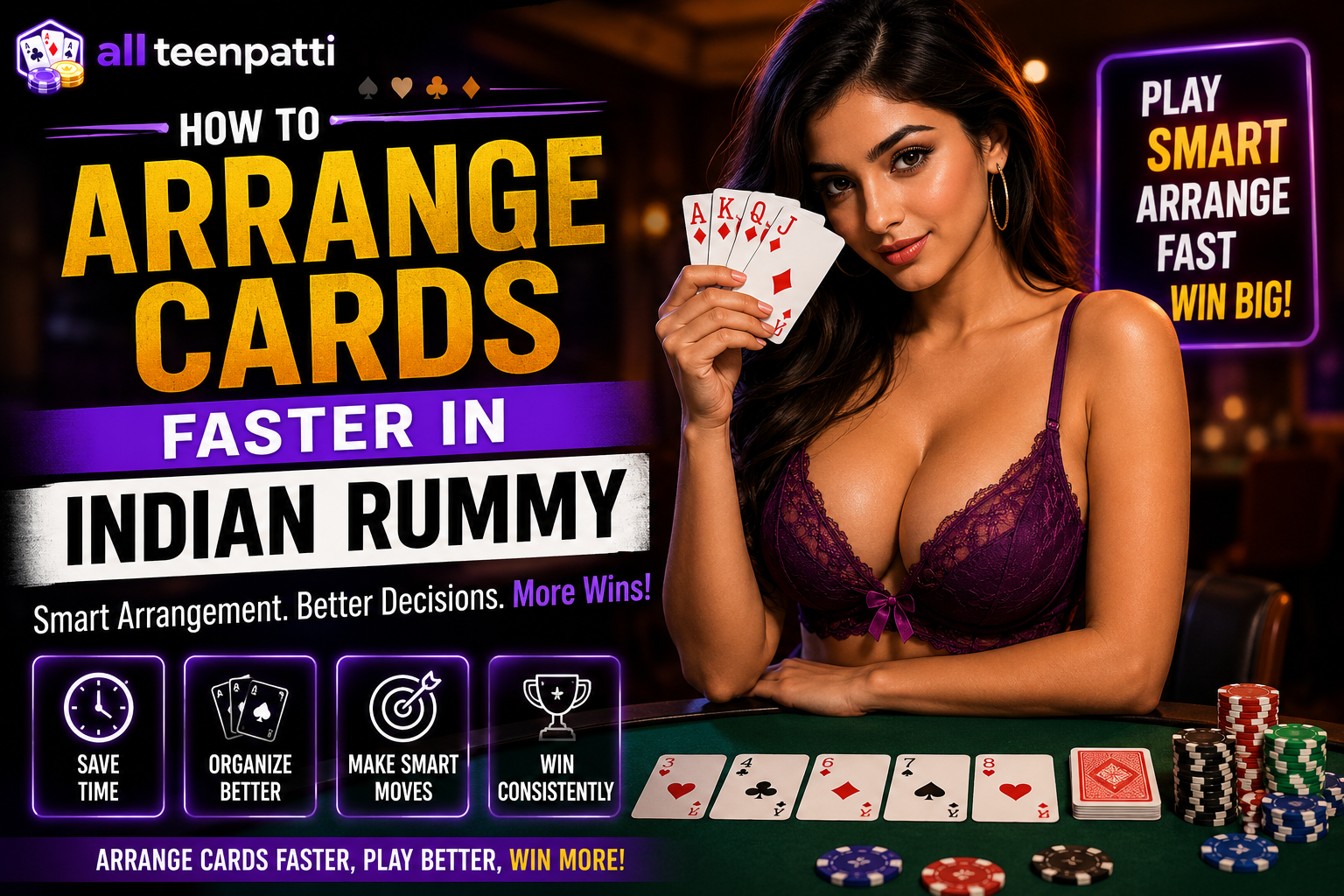 How to Arrange Cards Faster in Indian Rummy