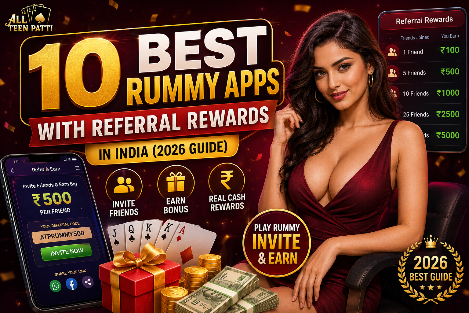 Best Rummy Apps with Referral Rewards in India