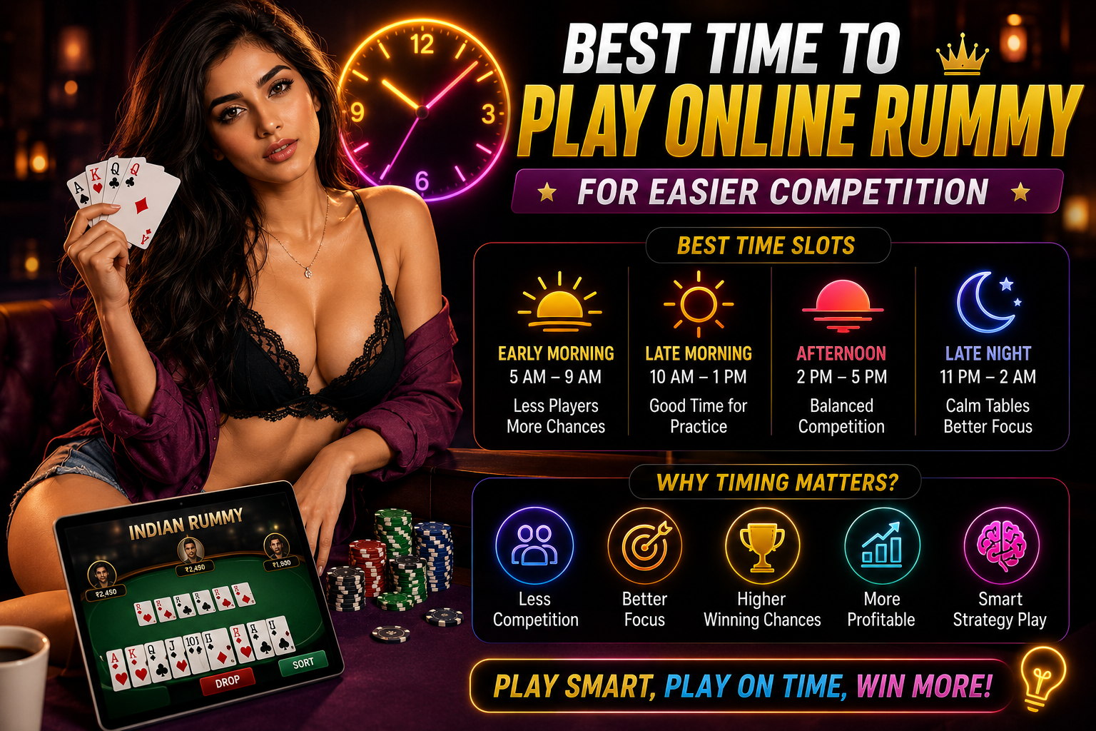 Best Time to Play Online Rummy for Easier Competition in 2026