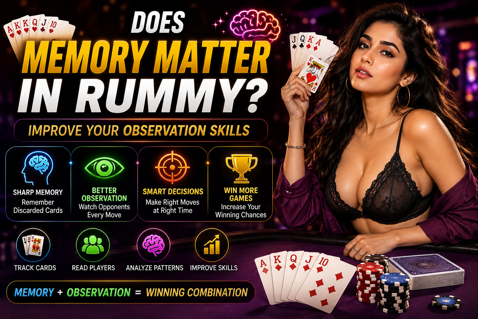 Memory Skills in Rummy and Observation Skills Guide for Indian Rummy Players