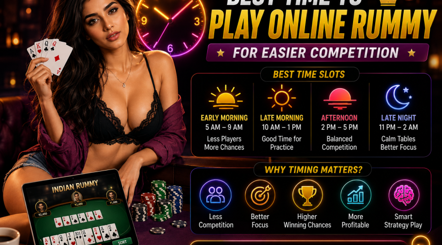 Best Time to Play Online Rummy for Easier Competition in 2026