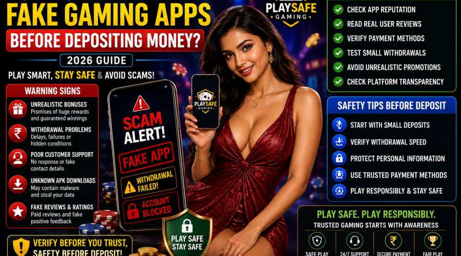 identify fake gaming apps before depositing money