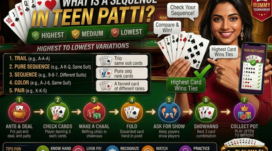What is a Sequence in Teen Patti